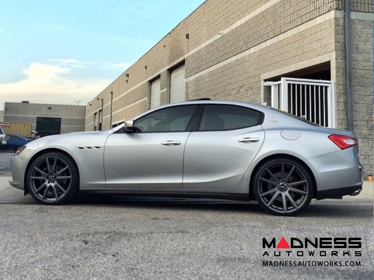 Maserati Ghibli Custom Wheels By Fondmetal Matte Black Madness